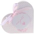 6 Contenants boîtes rose et blanc pour gourmandises, dragées... REF/7626 Fête: Baptême, Baby Shower, Naissance-0