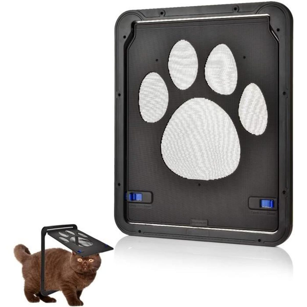 Leytn Chatiere Pour Chat Petit Chien Magnetique 24cm X 29cm Porte De Moustiquaire Chat Avec Verrou Et Aimant Cdiscount Animalerie