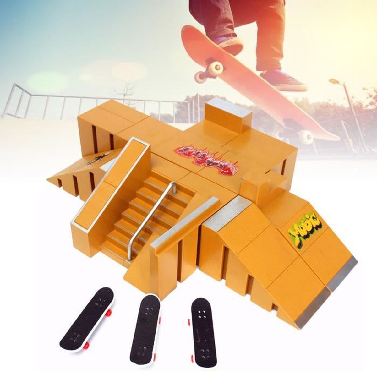 Tech Deck Kit De Rampe De Skate Park Pour Fingerboard - Planche à Doigts Ultime Cadeau