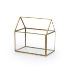 XIAOMI Black Velvet Studio Terrarium Retro Deco Boîte à Bijoux en Laiton d'or Métal Couleur Verre Transparent - Style Nordique Bijoux