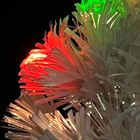 Sapin de Noël artificiel - VINGVO - 64 cm - LED et fibre optique - 5 couleurs - Support inclus