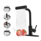 YULINLAND Robinet de Cuisine, Douchette Extractible 3 Modes, Mitigeur Cuisine Chaud et Froid, Rotation à 360° , Acier inoxydable - Noir