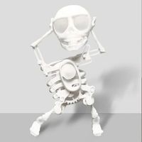 Jouet Amusant : Crâne Dansant - Décoration de Bureau - Jouet à Ressort - Hauteur 17 cm