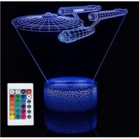 Veilleuse décorative,illusion d'optique 3D 7 couleurs changent la lampe de table avec LED pour la décoration de la maison cadeau