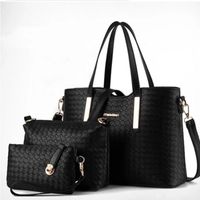 Set de sacs noirs - Sac à main + sac à bandoulière + pochette - Femme