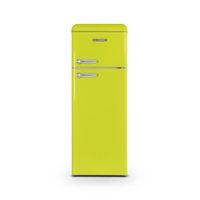 Réfrigérateur 2 portes Vintage - SCHNEIDER - SCDD208VRIO - Froid statique - 3 clayettes verre - Vert acidulé