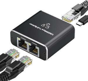 SWITCH - HUB ETHERNET  Switch RJ45 2 Ports, Switch Ethernet 1 à 2, 1000Mb