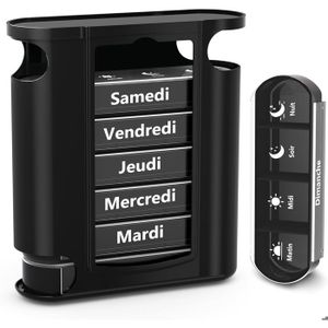 Pilulier Hebdomadaire 7 Jours – 4 Compartiments Par Jour (28 Au Total), Multicolore