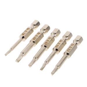 5pcs 50 mm Long Magnétique Phillips Tête Croix hex acier S2 embouts de Tournevis Set