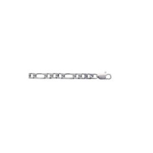 Chaine Bracelet Pour Homme En Argent Massif 925 - Figaro Large 3mm - Neuf Avec Emballage
