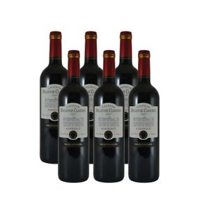 VIN ROUGE Château Bellevue Claribes 2017 - AOC Bordeaux - Vin rouge de Bordeaux - lot de 6 bouteilles 75 cl