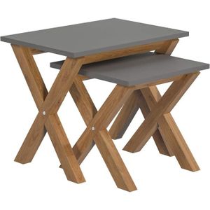 TABLE GIGOGNE Tables gigognes rectangulaires en chêne massif - M