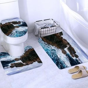 environ 180.34 cm Rain Forest Grenouille imperméables tissu salle de bains Rideau de douche Crochets Mat Set 71 in