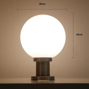 LAMPE DE JARDIN  Lampe pilier d'extérieur en forme de boule - Marqu