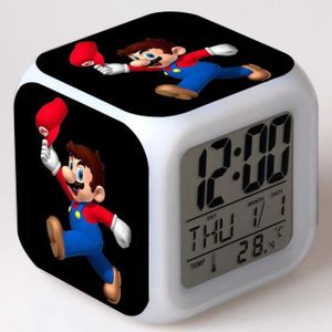 RÉVEIL ENFANT Horloge,Réveil numérique Super Mario brothers 7 co