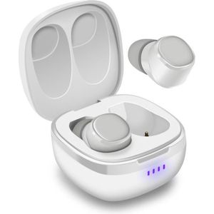 CASQUE - ÉCOUTEURS Ecouteur Sans Fil Bluetooth 5.0 Blanc True Wireless Stereo - August EP800 - Micro, Waterproof, Discret, Universel Android Apple