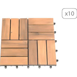 50 x 50 x 3,5 cm Différents ensembles balcon et terrasse. Dalles en bois de mélèze non traités Plaque en bois pour jardin marron 