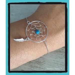 BRACELET 18 cm en ARGENT massif et Billes TURQUOISE BRACELET 18 cm en ARGENT massif et Billes TURQUOISE