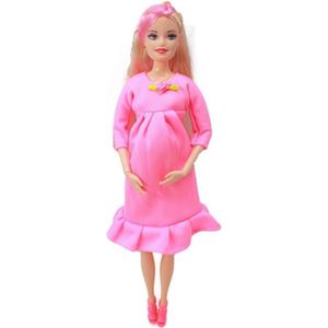 POUPÉE 11 pouces poupée Barbie articulations gros ventre corps Ventre amovible Cheveux couleur aléatoire jouets pour enfants