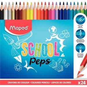 CRAYON DE COULEUR Pochette de 24 crayons de couleurs MAPED SCHOOL PE