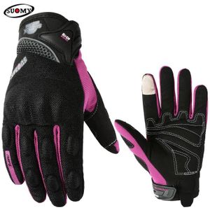 GANTS - SOUS-GANTS gants de Moto respirants pour hommes,pour l'été,doigt complet,pour Motocross,pour course,pour écran tactile,grande - SU09 Purple