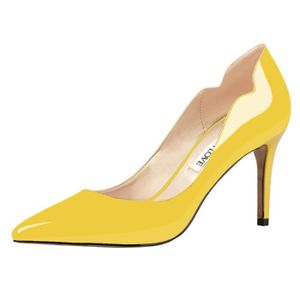 escarpin ouvert jaune