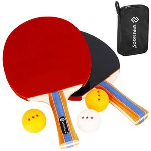 KIT TENNIS DE TABLE SPRINGOS® Ensemble de tennis de table 2 raquettes 