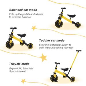 Tricycle SUPFINE Vélo Tricycle Pour Enfants 3 En 1, Cadre E