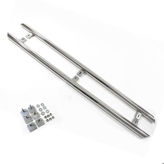 Marche-pieds Latéraux Pour Hyundai Kona 2017-2023 - Lot De 2 (droite Et Gauche) - Acier Inoxydable Et Aluminium - Antidérapant