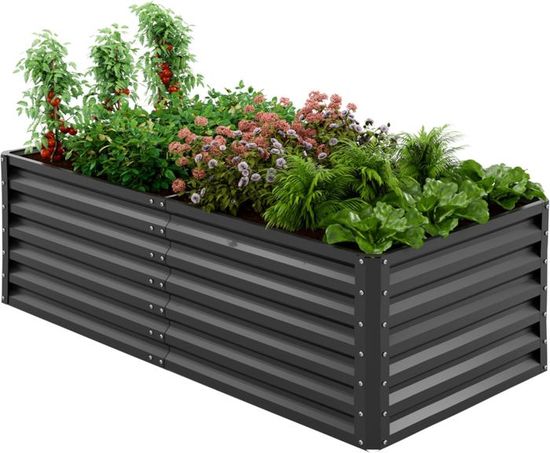 VEVOR Jardinière surélevée en métal galvanisé, 172,7 x 88,9 x 30,5 cm VEVOR Jardinière surélevée en métal galvanisé, 172,7 x 88,9 x 30,5 cm