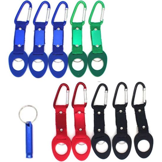 Clips Porte-Bouteilles En Silicone - Lot De 4 - Pour Course, Rando, Vélo - Fixation Flexible Et Résistante - Noir