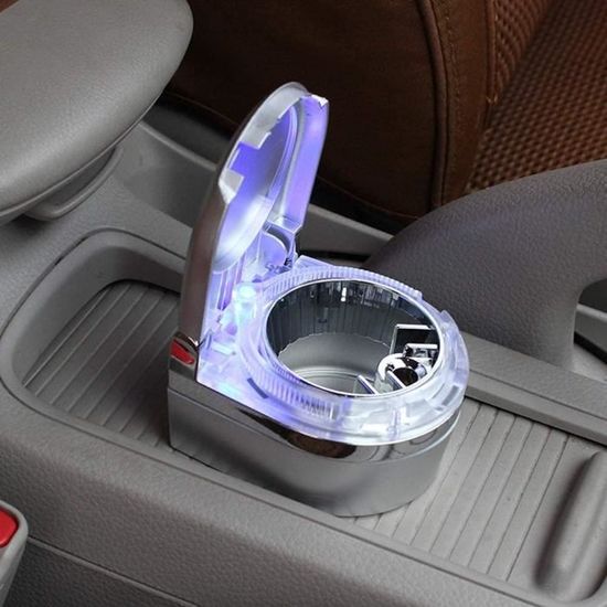 Cendrier De Voiture Miniature LED - Pour Volkswagen Tiguan 2009-2024 - Design Compact, Nettoyage Facile - ABS/métal - 12