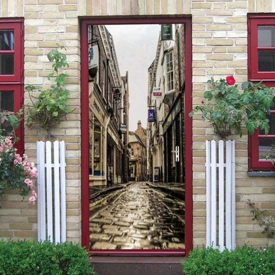 Autocollant Mural 3D Vinyle Effet Peinture à L'huile - Idéal Pour Décorer Les Contremarches D'escalier