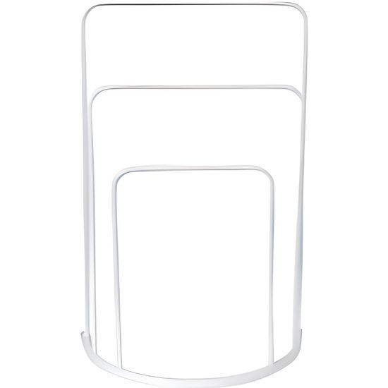 Porte-serviettes 3 Branches MSV - Acier époxy Blanc, 33x22x89cm - Salle De Bain Moderne