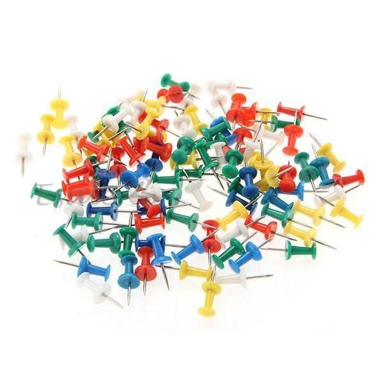 Lot De 46 Punaises Multicolores Bureau Et École - Plastique Et Métal - Marque Uxcell