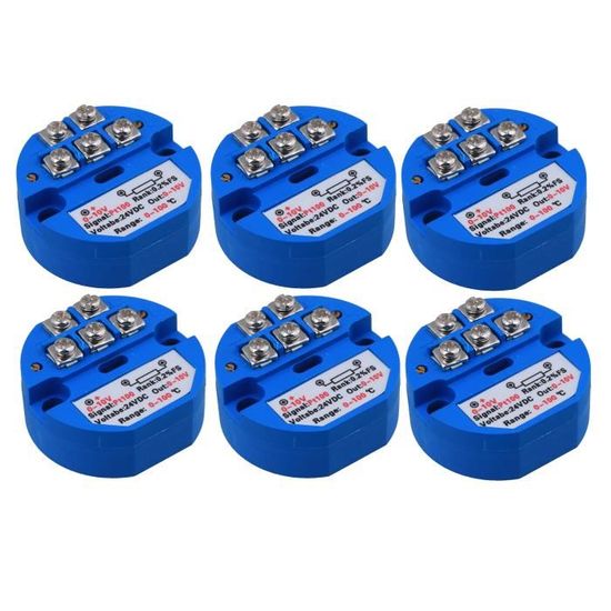 Transmetteur De Température Pt100 0-10V 0-100°C DC24V