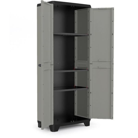 KETER Armoire Haute Gris et Noir 68 x 39 x 173 cm