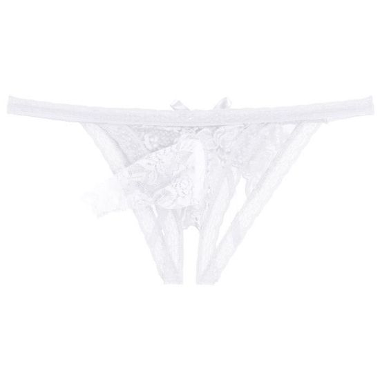 String Ouvert Pour Homme En Faux Cuir Brillant – Style Wetlook, Fermeture éclair, Confortable – Pour Soirée, Club - 8