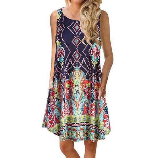 Robe D'été Sans Manches Pour Bébé Fille 0-3 Ans - Imprimé Fleuri Coton Doux - Lot De 2