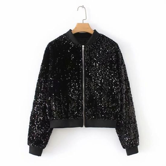 Blazer Paillettes Pour Femme - Veste Brillante Manches Longues Pour Soirée, Mardi Gras, Fête, Cadeau Festif