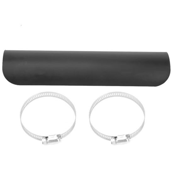 Bouclier Thermique Échappement Moto Universel Qiilu - Protection Chaleur Noir