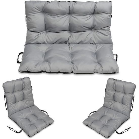 Ensemble Coussins De Jardin SuperKissen24 – Dossier 100x50 Cm, Appui 100x60 Cm, 2 Coussins Chaise Longue 48x96 Cm, Imperméable Bourgogne - 10