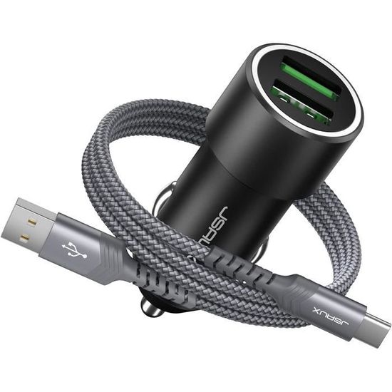 Chargeur Allume-cigare USB Pour Voiture 12V-24V - Nedis - Charge Smartphones Et Tablettes - Neuf