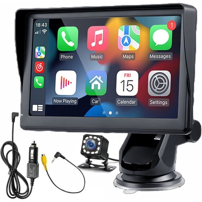Apple Carplay Voiture Autoradio et Android Auto sans Fil Portable