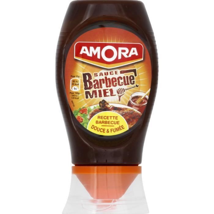 AMORA Sauce barbecue et miel - 282 g