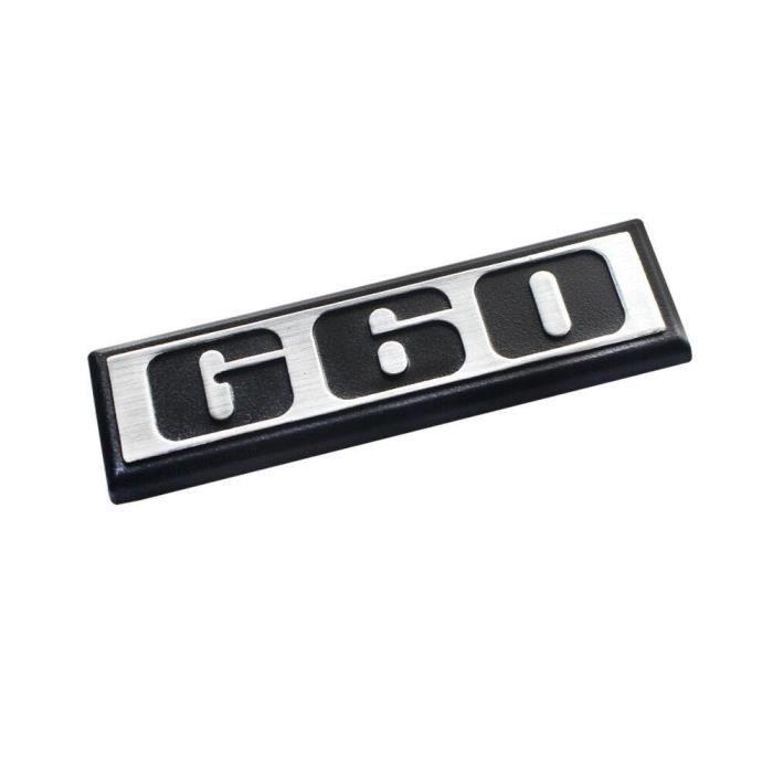 Autocollant d'insigne de plaque d'argent emblème de voiture ABS de voiture iJDM ABS G60 pour VW Golf Polo Corrado MK2, etc.