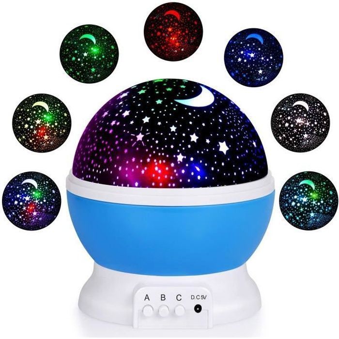 Veilleuse Enfants LED Projecteur Etoiles - Lampe de Projection LED Veilleuse Enfants Étoiles Projecteur de Voûte Étoilée de Nuit