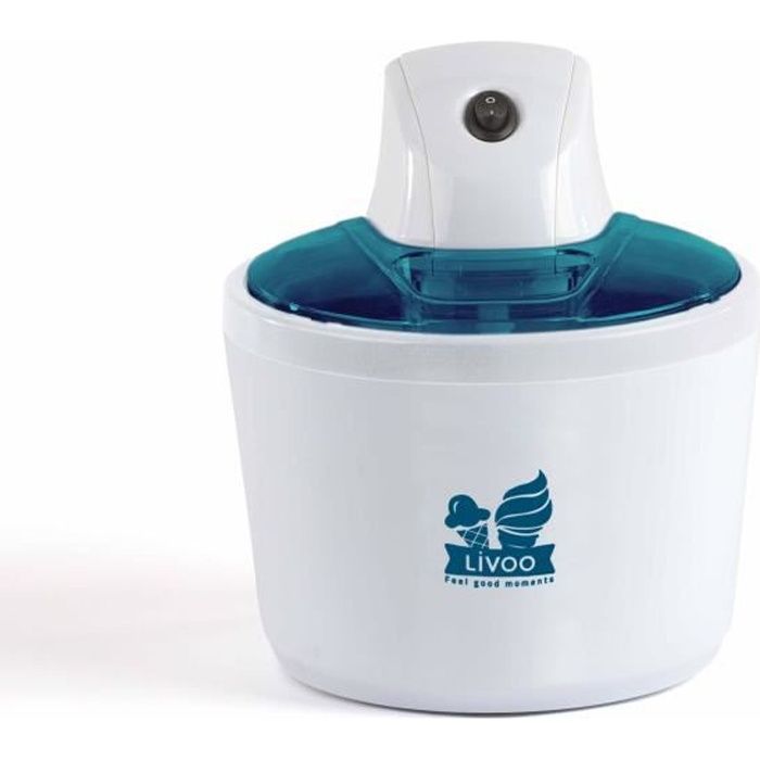 LIVOO DOM147B Sorbetiere - Dom147B- Capacite 1,2 L - Blanc
