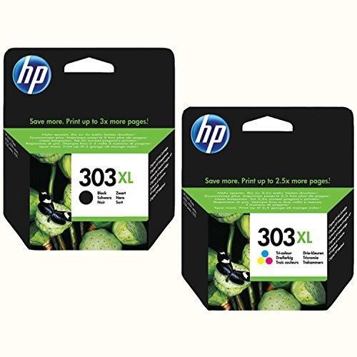 HP 303 x l Lot de cartouches d'origine Noir + Color Garnissage XL pour HP Envy photo 6230 7100 Series 7130 7134 7800 Series 7830 783