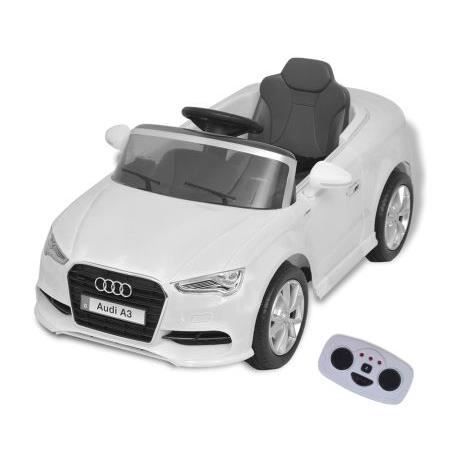 Voiture Électrique pour Enfants - Audi A3 Télécommandée - 3-7 Ans - 2,8 Km-h - Blanc